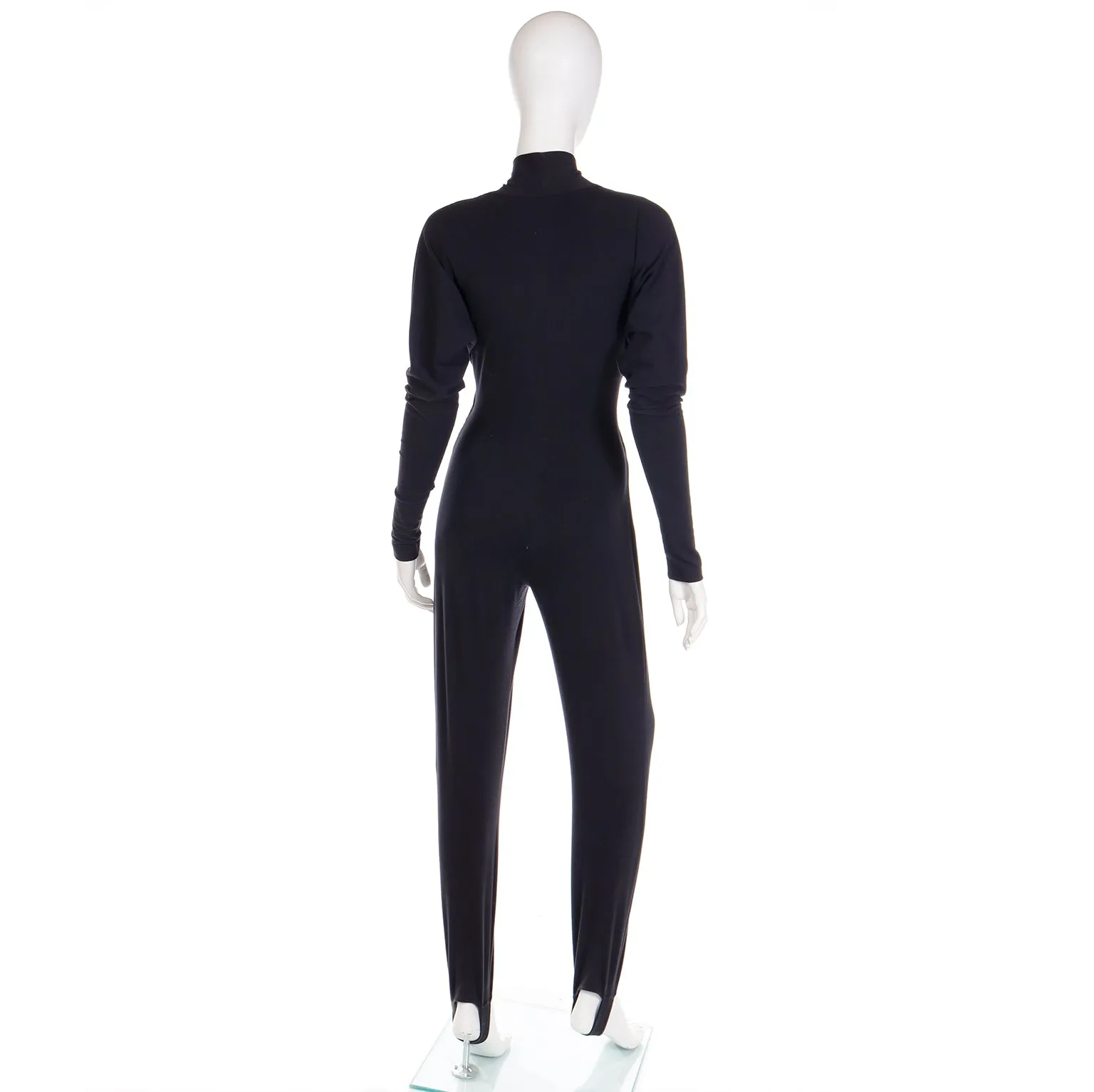 1980's Norma Kamali Vintage Black Jumpsuit with Stirrups