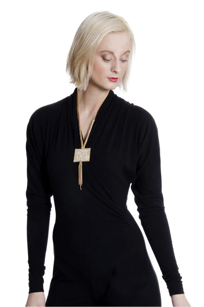 1980's Norma Kamali Vintage Black Jumpsuit with Stirrups