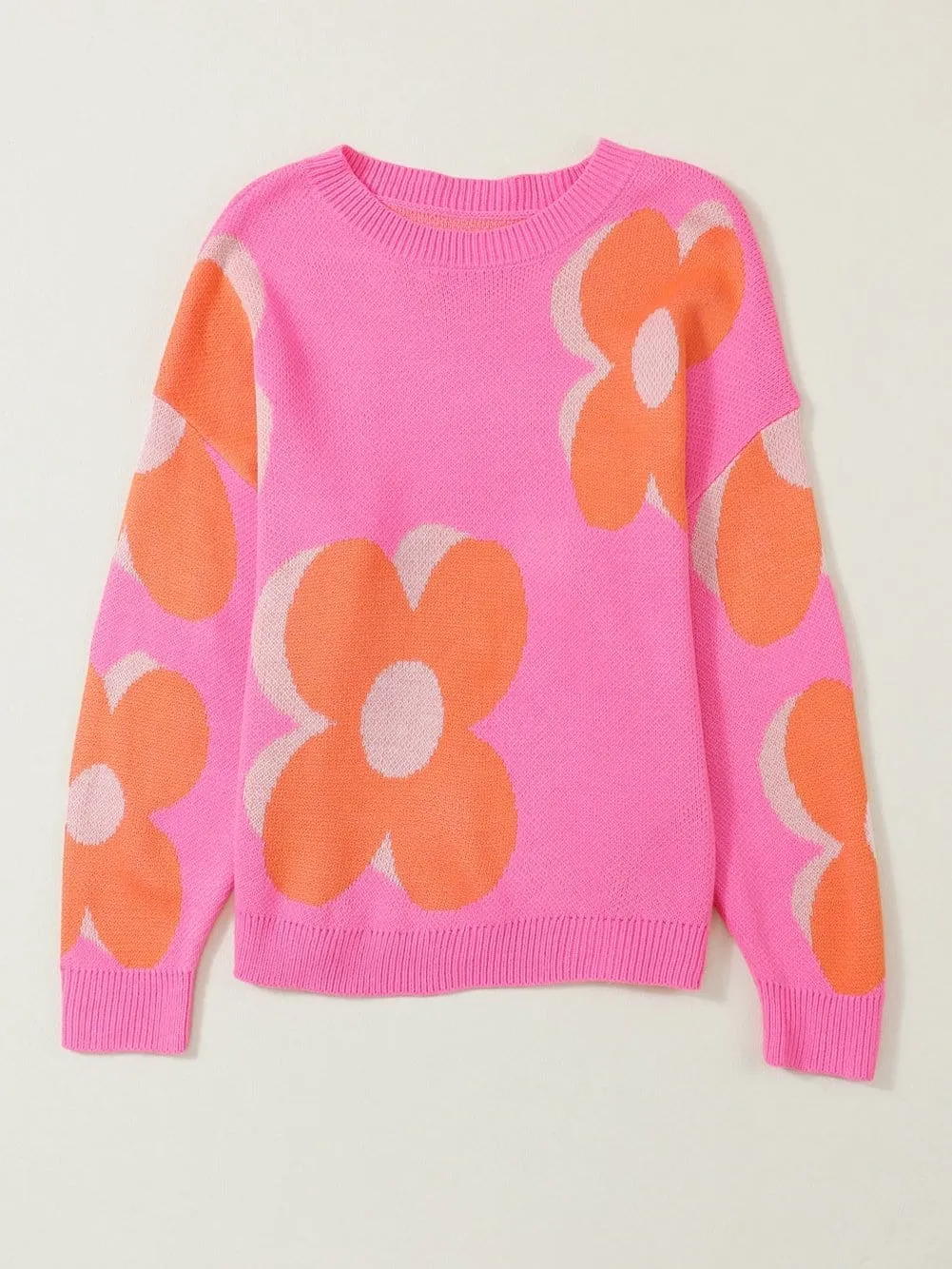 70s Style Floral Knit
