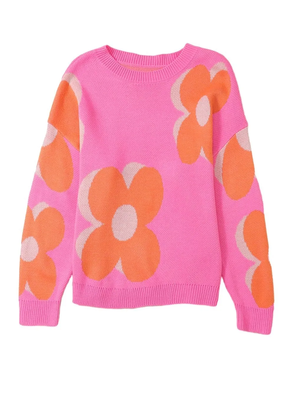 70s Style Floral Knit