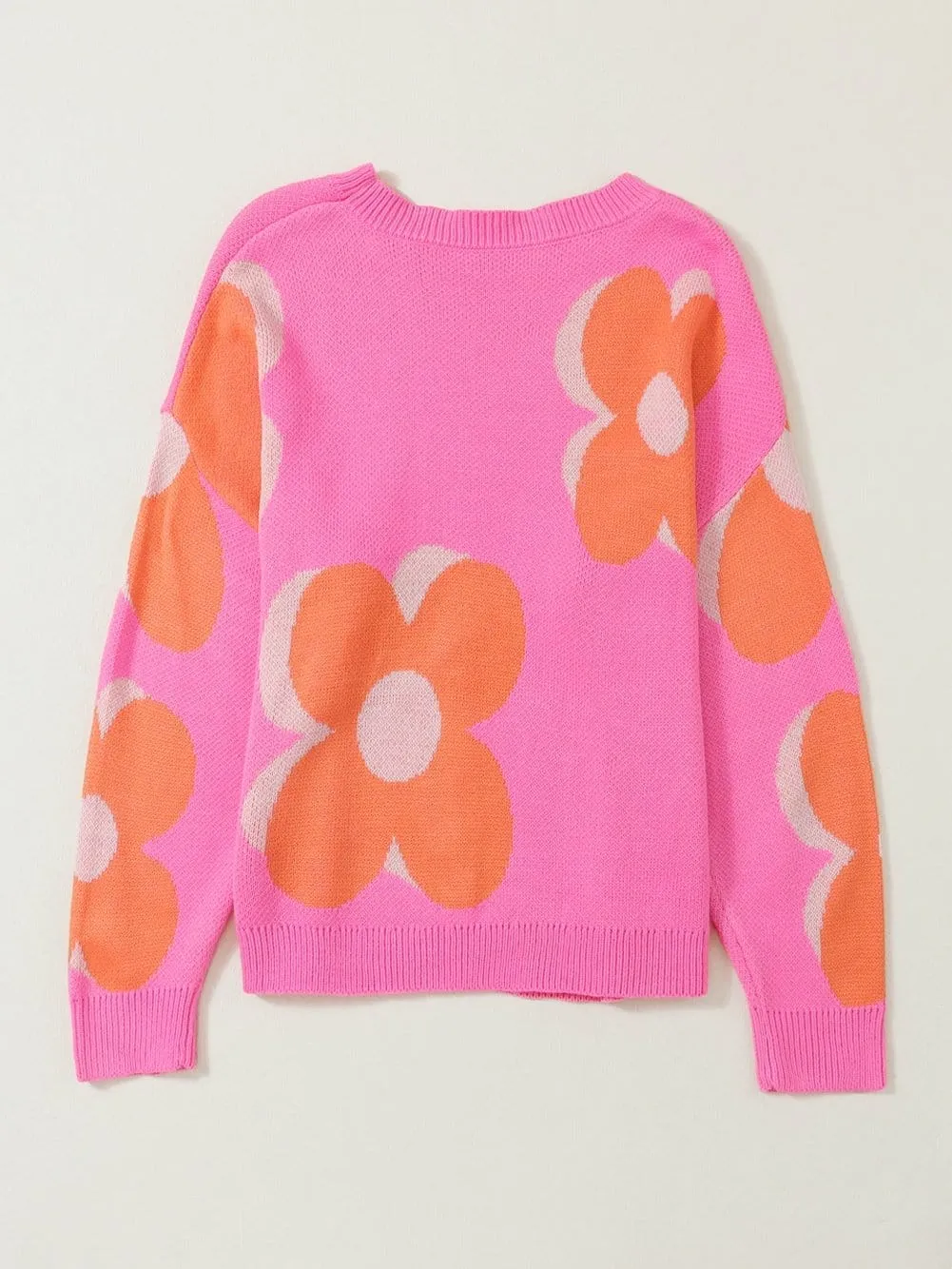 70s Style Floral Knit