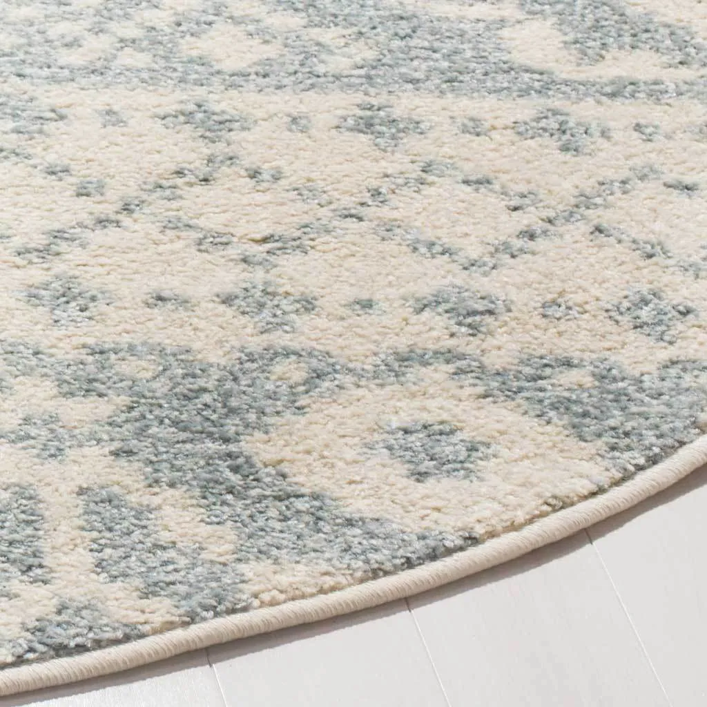 Adirondack Tribal Ivory/Slate Round Rug