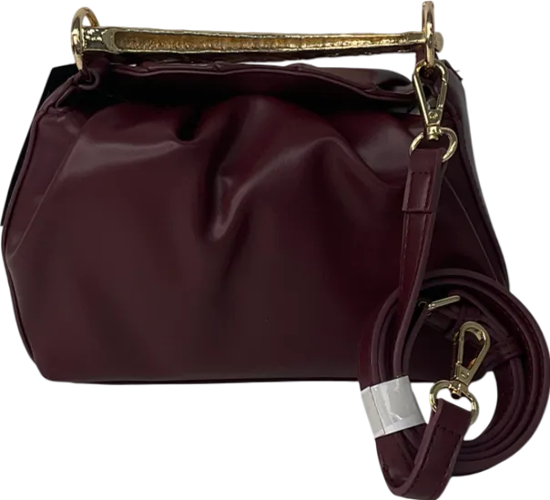 ASOS Red Hammered Top Handle Grab Bag In Burgundy One Size