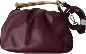 ASOS Red Hammered Top Handle Grab Bag In Burgundy One Size