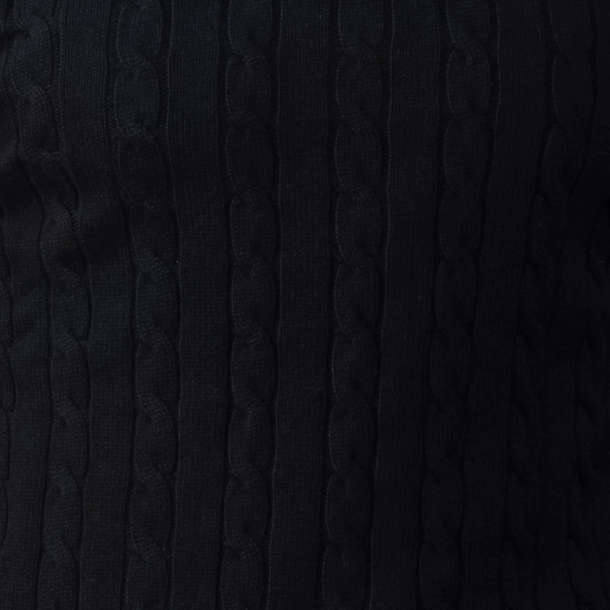 Black Kensington Cable Knit Quarter Zip Sweater