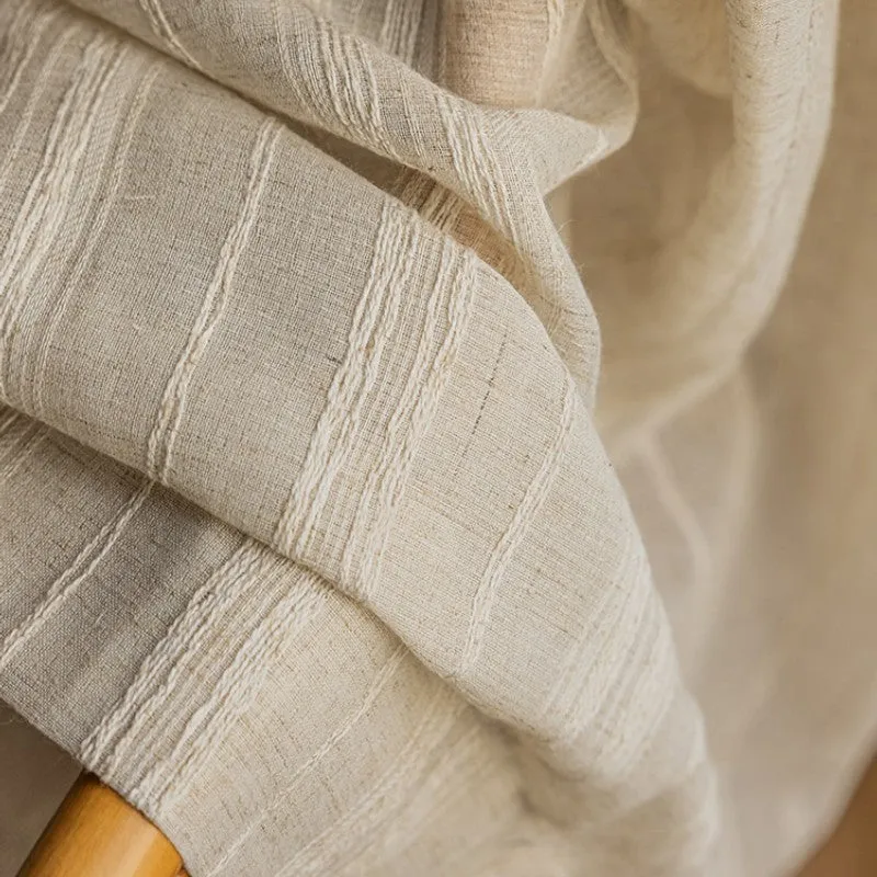 Blair Eco-Friendly Japandi Linen Sheer Privacy Curtain