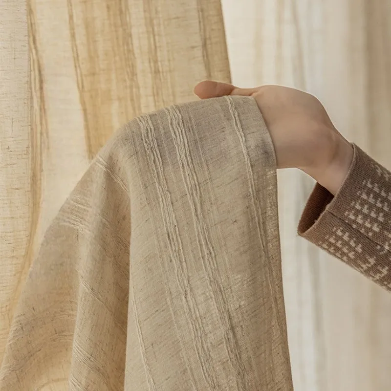 Blair Eco-Friendly Japandi Linen Sheer Privacy Curtain