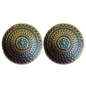 Blue & Golden Desinger Metal Buttons