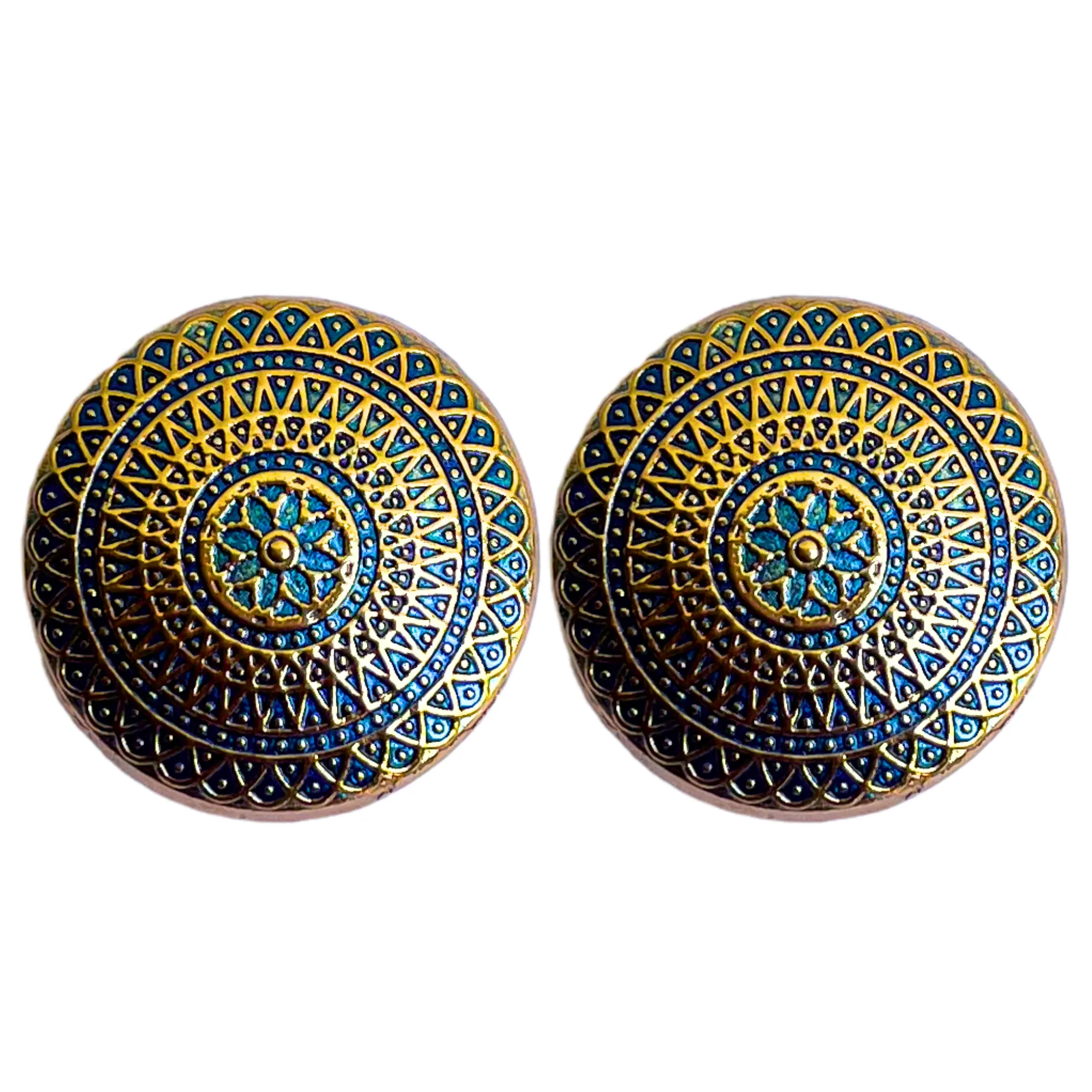 Blue & Golden Desinger Metal Buttons