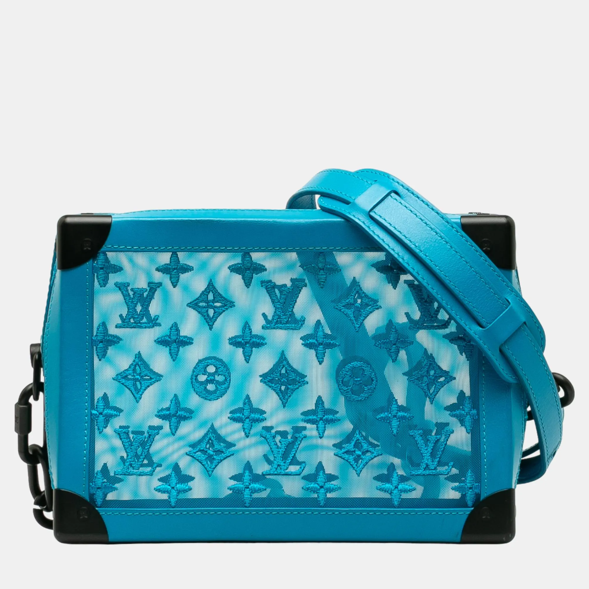 Blue Monogram Mesh Soft Trunk