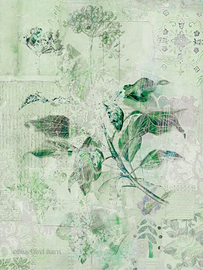 BLUE162 - Dreamy Green Botanical I - 12x16