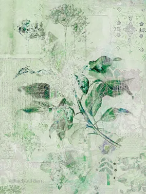 BLUE162 - Dreamy Green Botanical I - 12x16