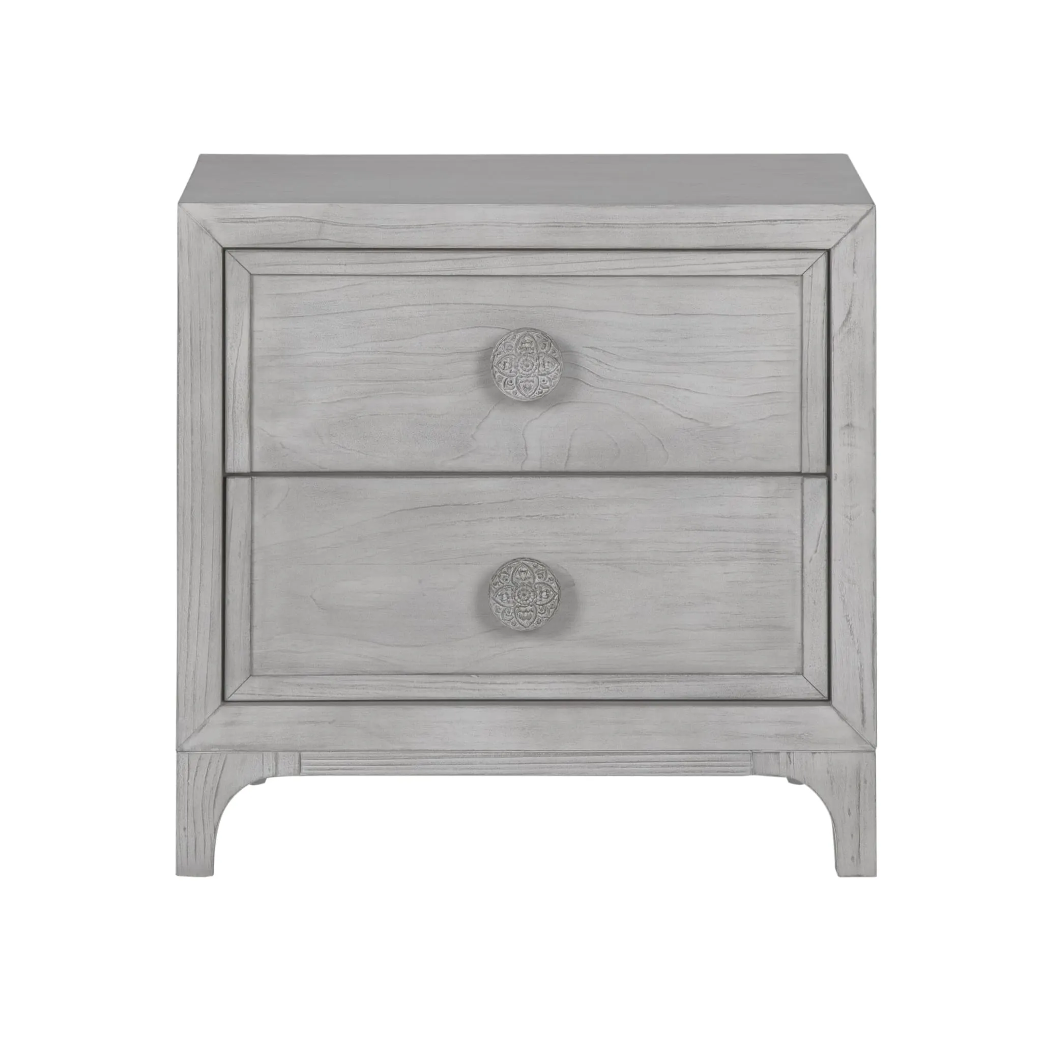 Boho Chic Nighstand in Washed White
