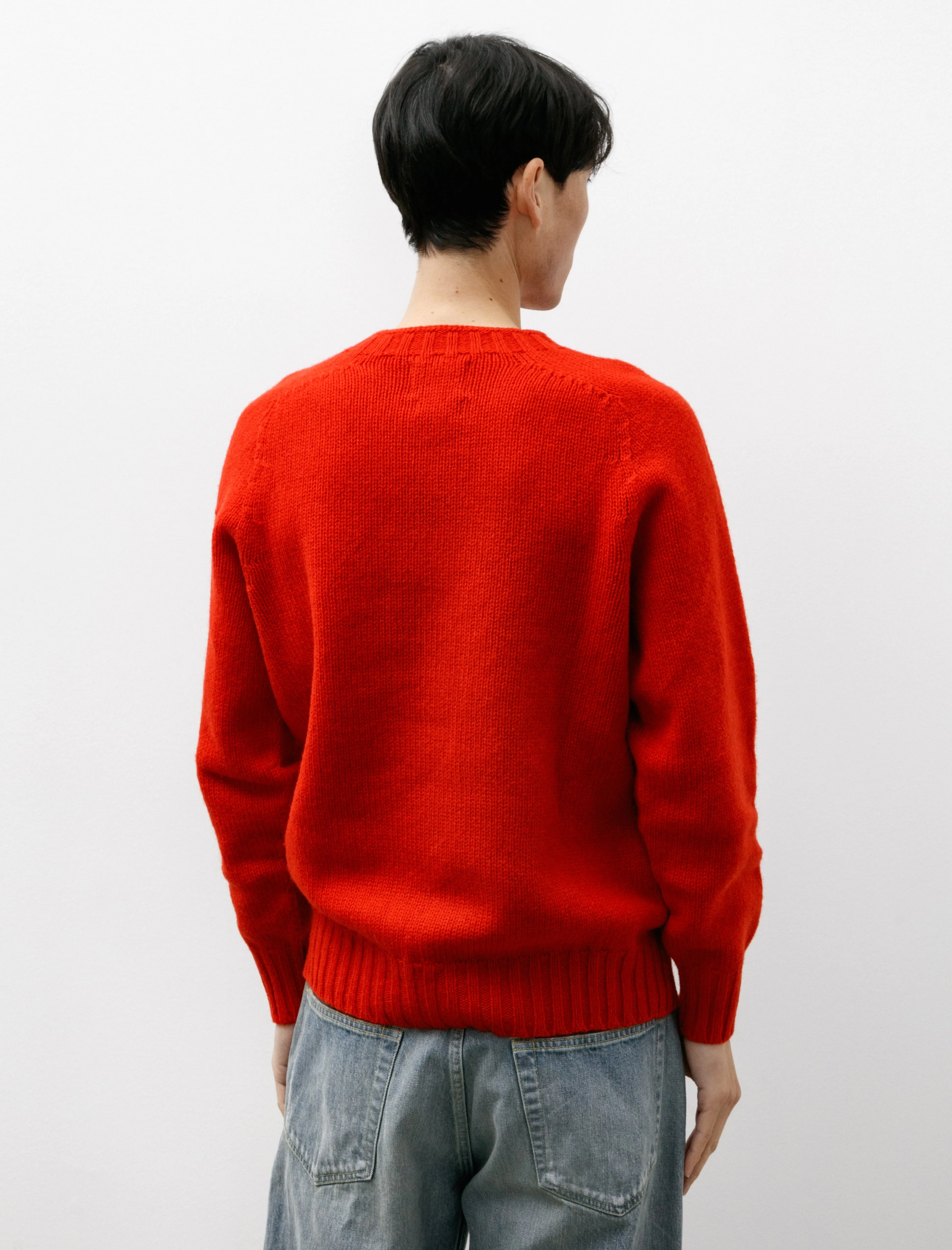 Boxy Space Knit Pullover Fire