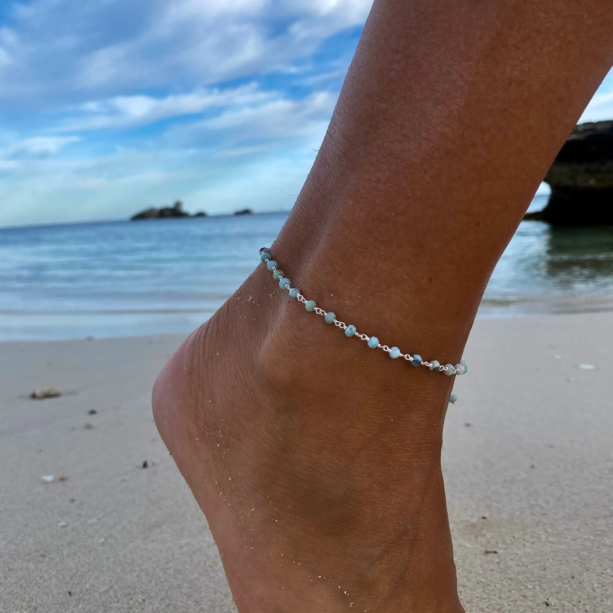 Carribean Dreams Larimar Anklet