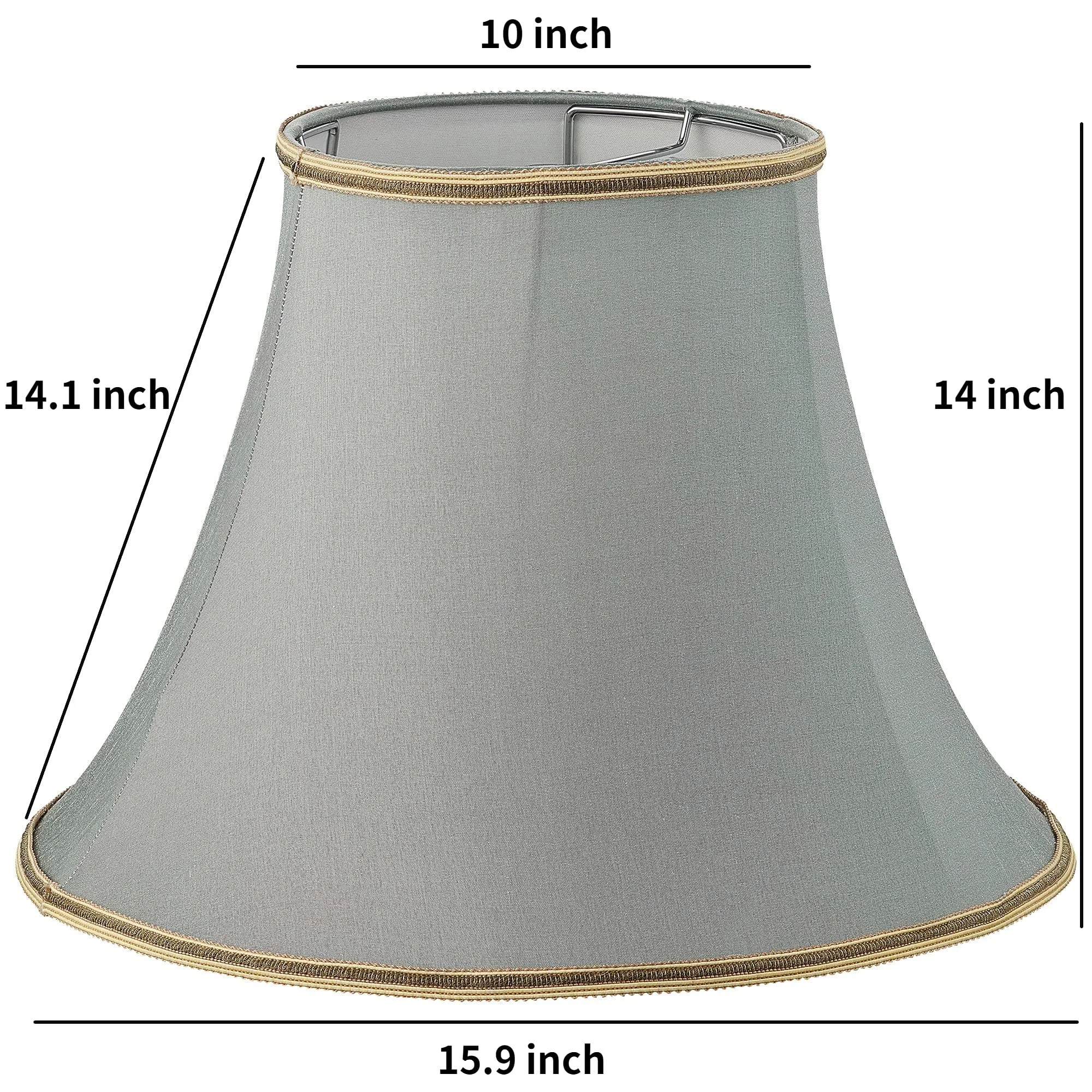 Carro Home Round Bell Stretched Lamp Shades 5.9"x11.8"x9.1" (Spider Fitting) - Set of 2
