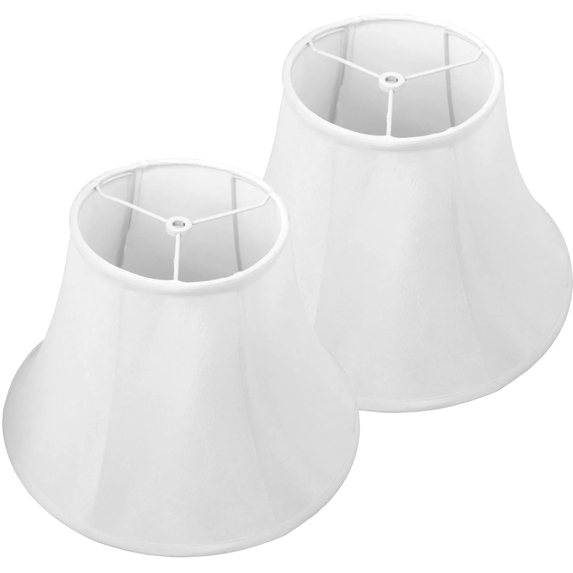 Carro Home Round Bell Stretched Lamp Shades 5.9"x11.8"x9.1" (Spider Fitting) - Set of 2