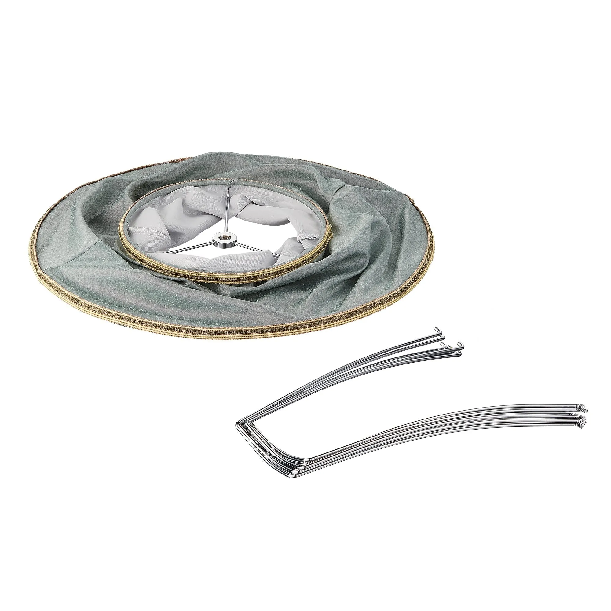 Carro Home Round Bell Stretched Lamp Shades 5.9"x11.8"x9.1" (Spider Fitting) - Set of 2