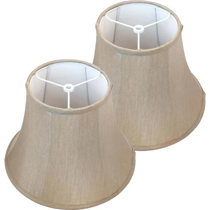 Carro Home Round Bell Stretched Lamp Shades 5.9"x11.8"x9.1" (Spider Fitting) - Set of 2