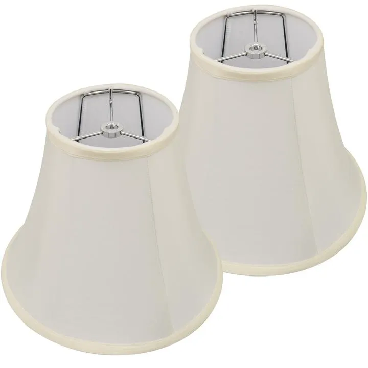 Carro Home Round Bell Stretched Lamp Shades 5.9"x11.8"x9.1" (Spider Fitting) - Set of 2
