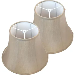 Carro Home Round Bell Stretched Lamp Shades 5.9"x11.8"x9.1" (Spider Fitting) - Set of 2