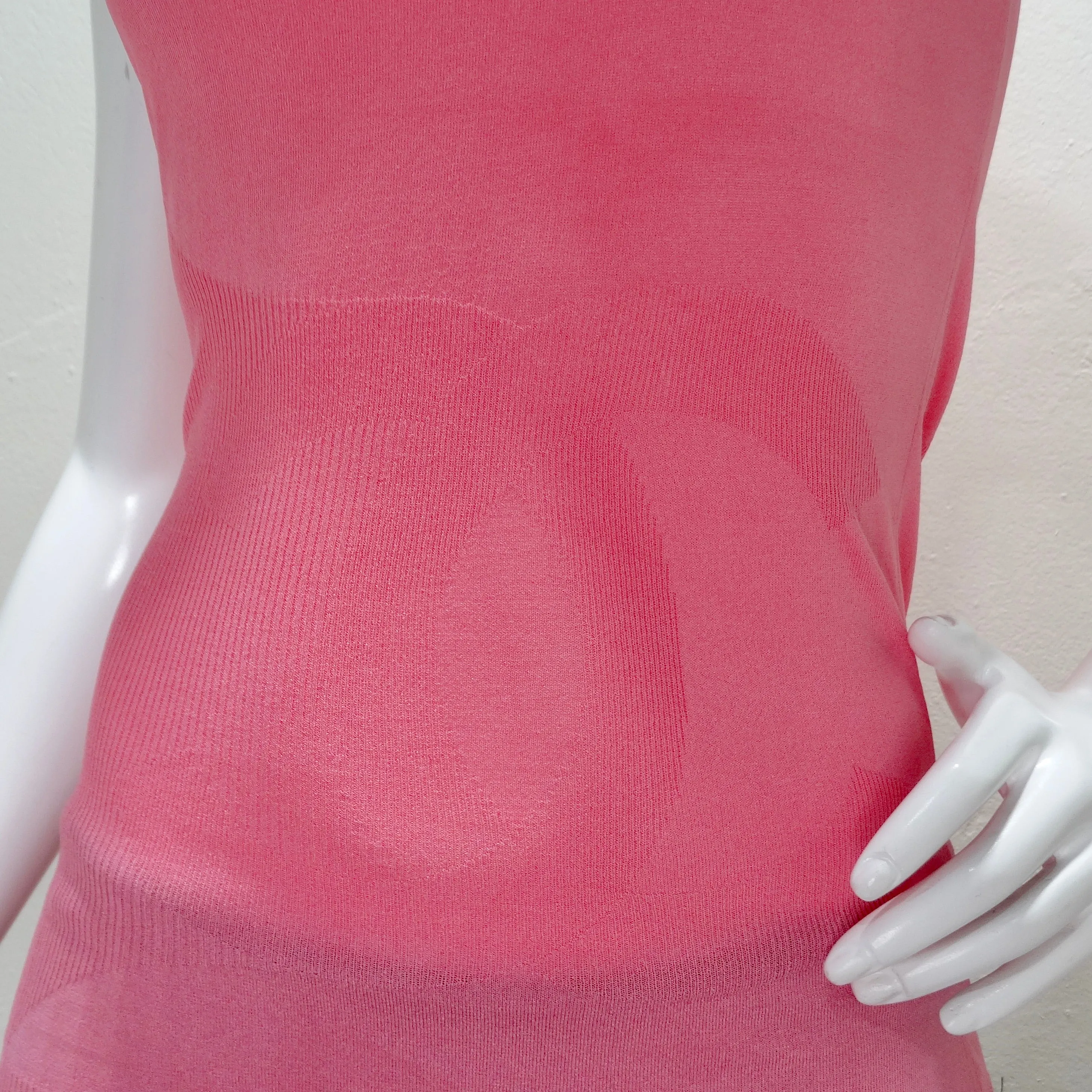 Chanel Pink CC Logo Knit Tank