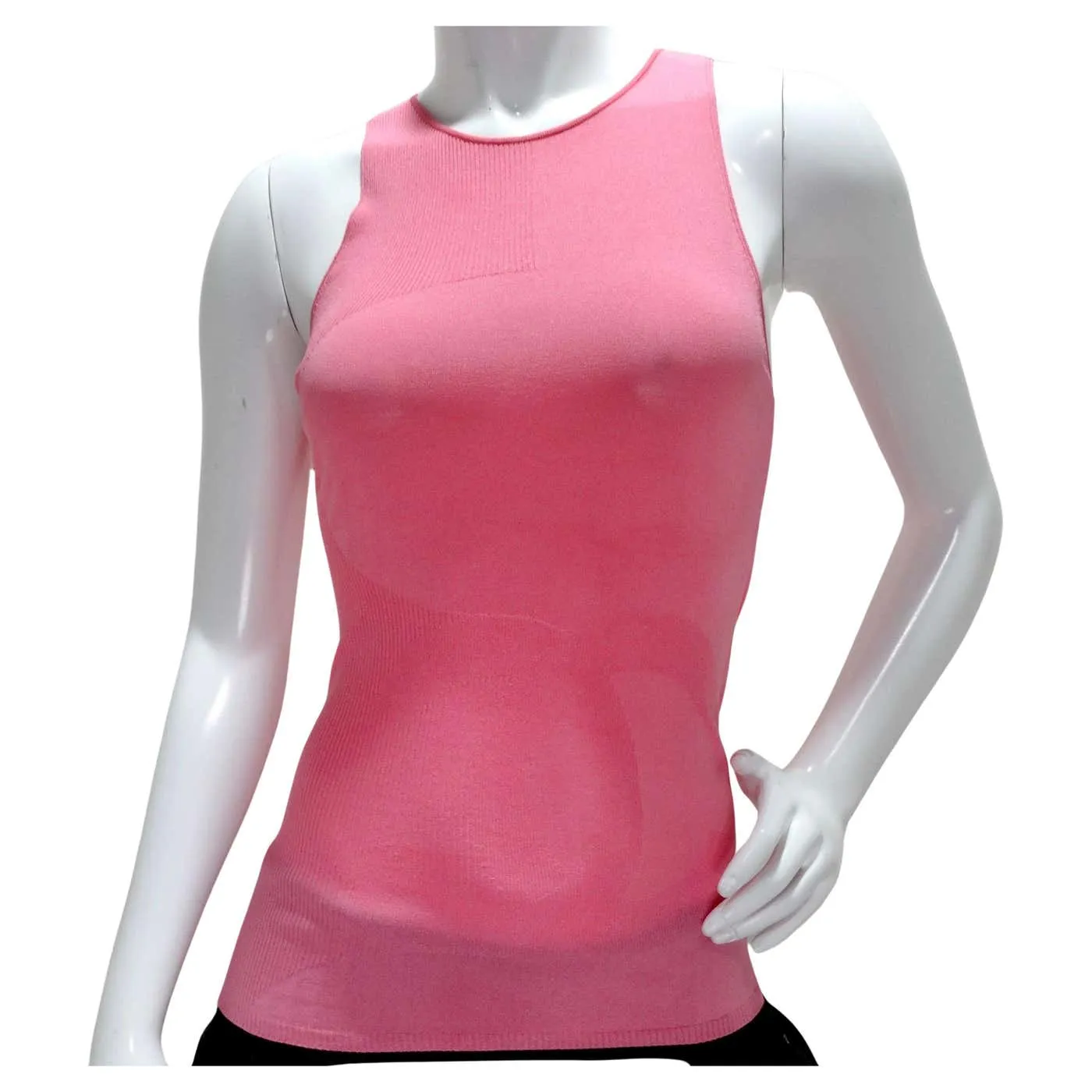Chanel Pink CC Logo Knit Tank