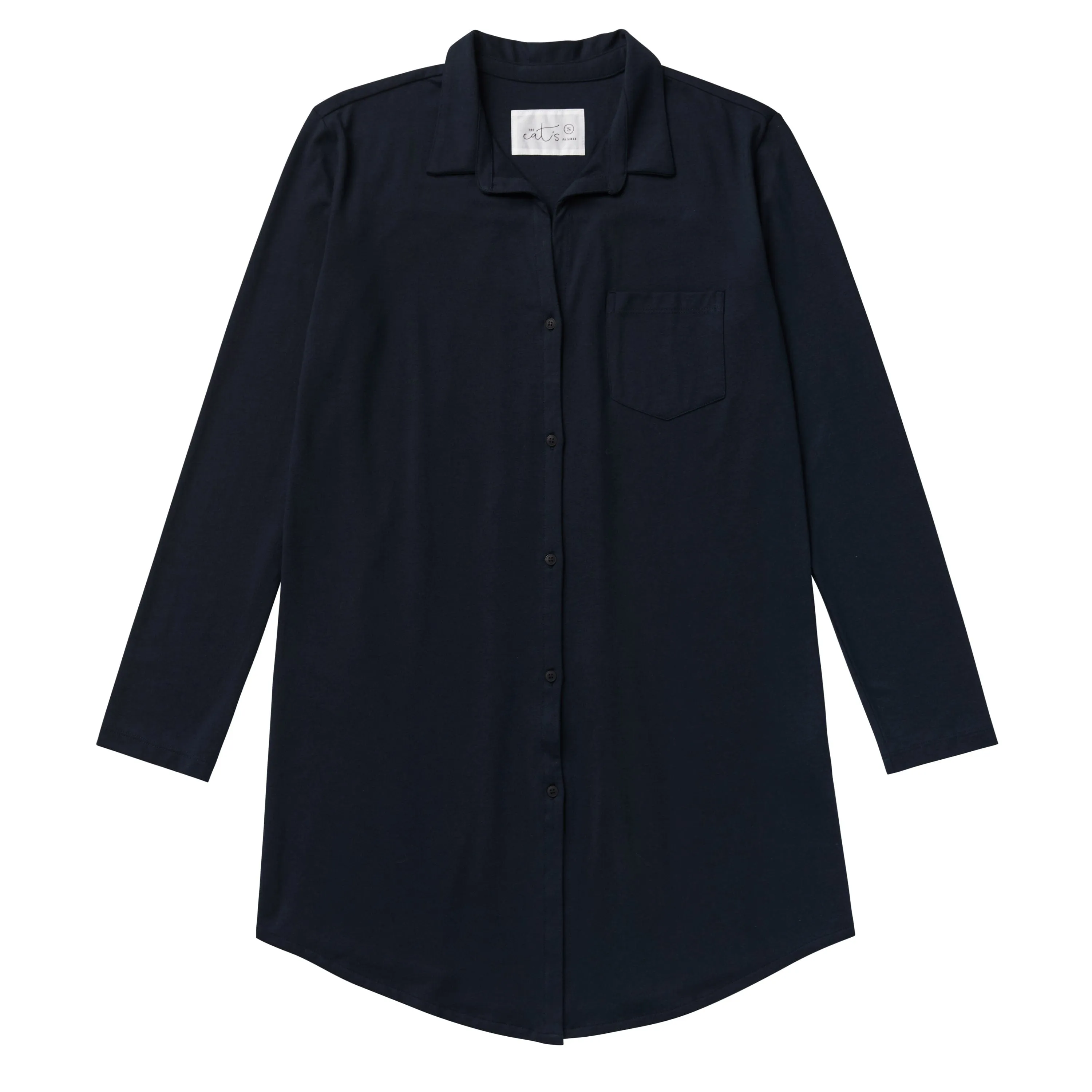 Classic Pima Knit Night Shirt - Midnight