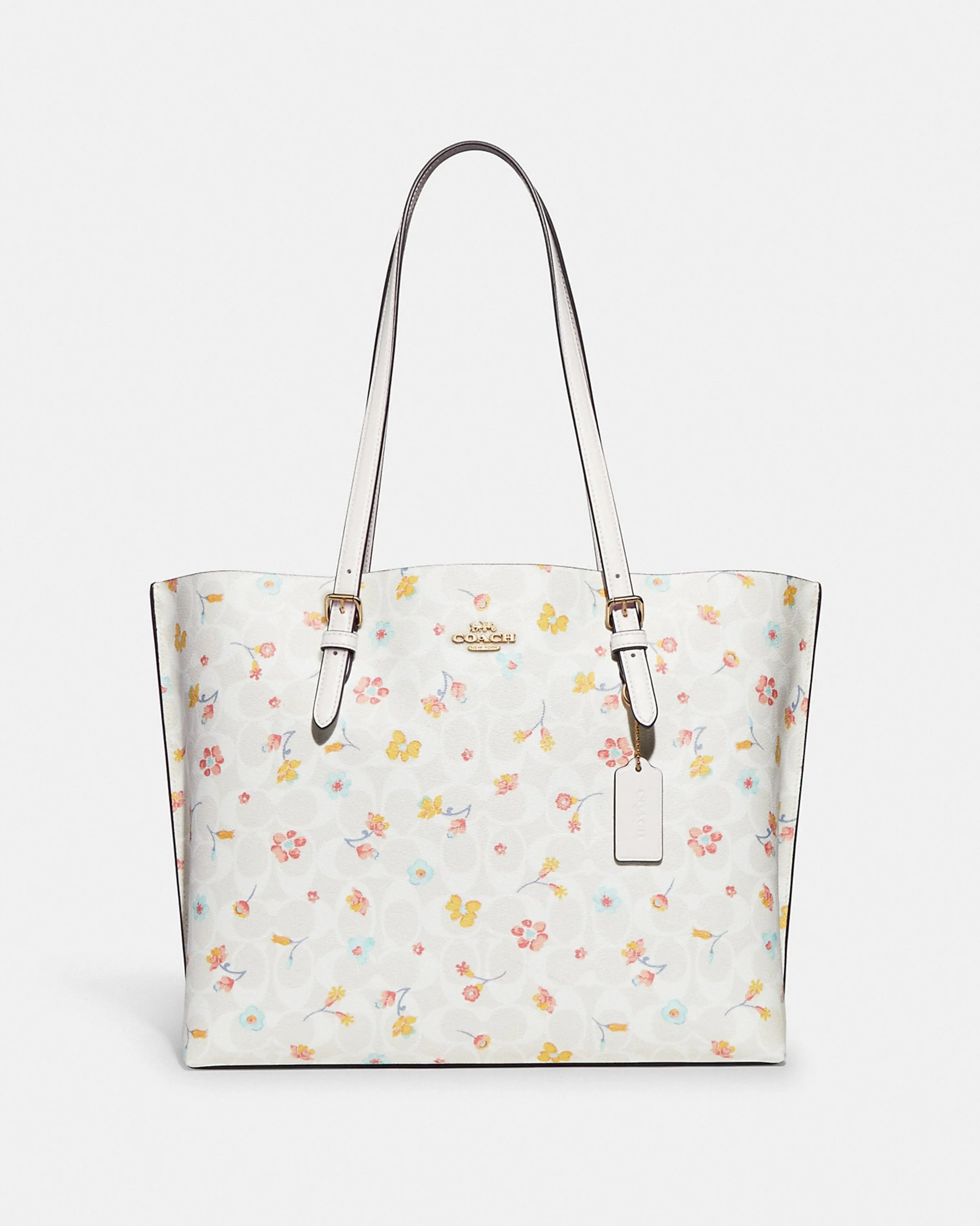 Coach Mollie Tote In Signature Canvas With Mystical Floral Print