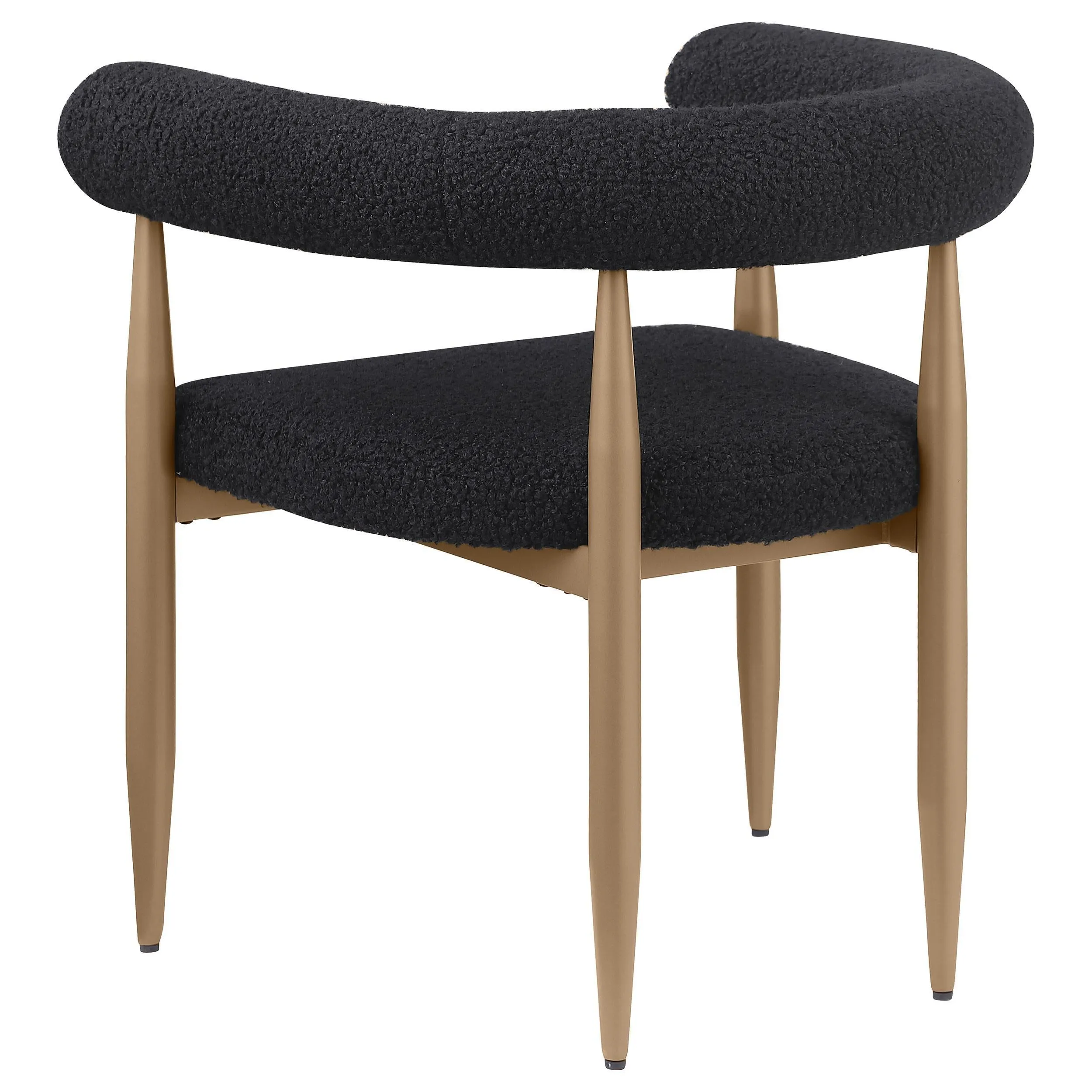 Coaster Furniture Dunmore 105762 Boucle Upholstered Dining Arm Chair - Black
