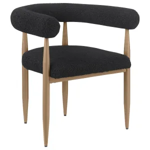 Coaster Furniture Dunmore 105762 Boucle Upholstered Dining Arm Chair - Black