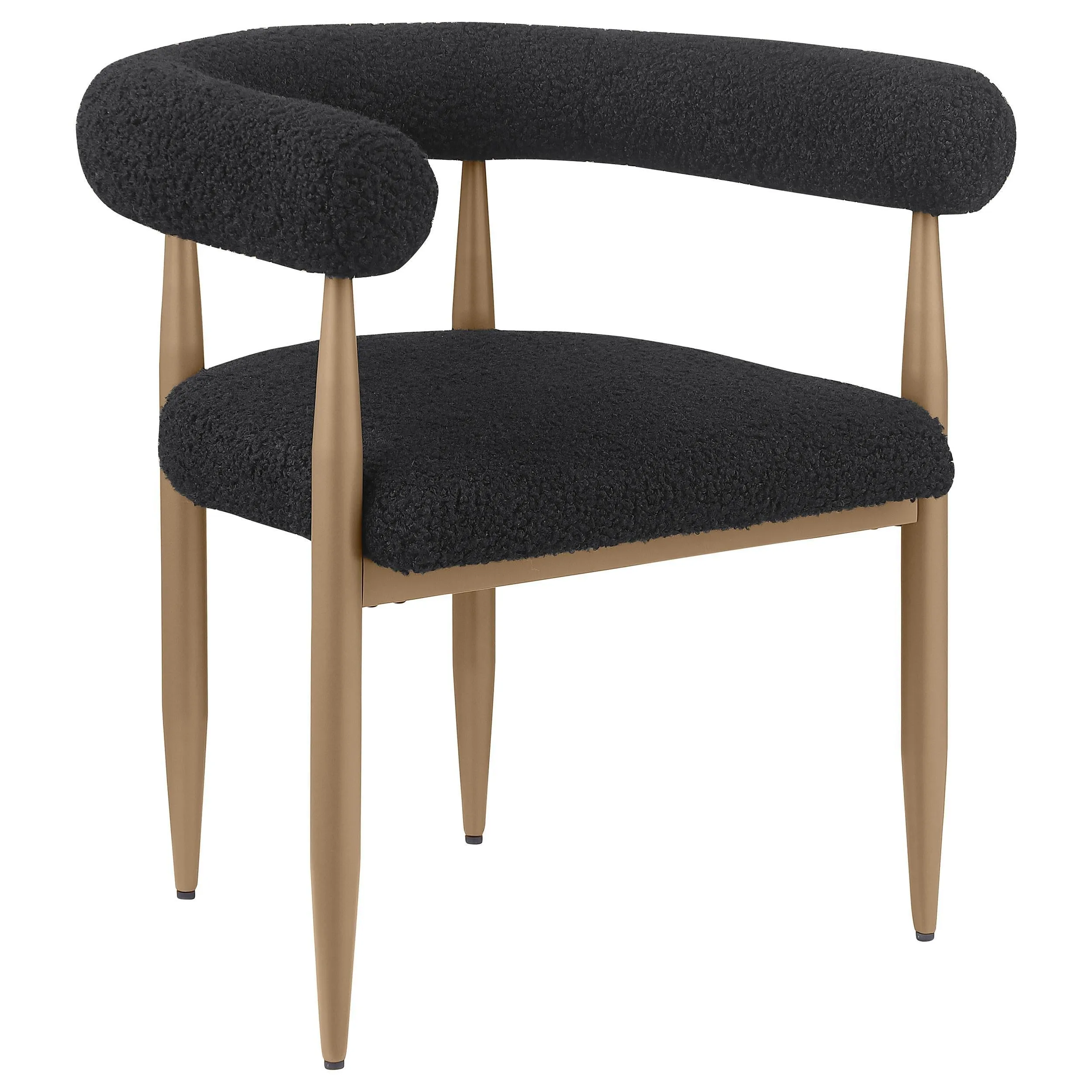 Coaster Furniture Dunmore 105762 Boucle Upholstered Dining Arm Chair - Black