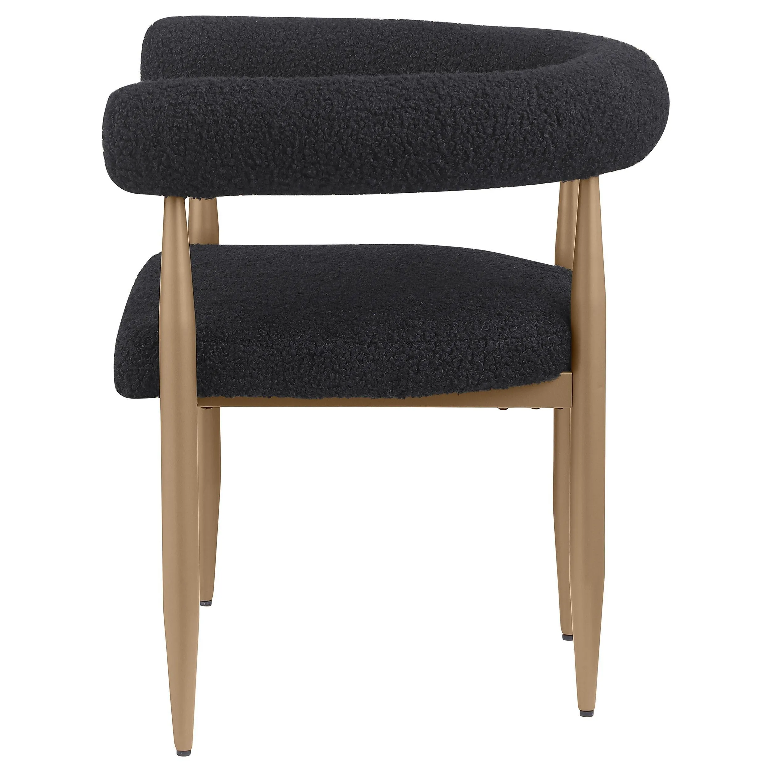 Coaster Furniture Dunmore 105762 Boucle Upholstered Dining Arm Chair - Black