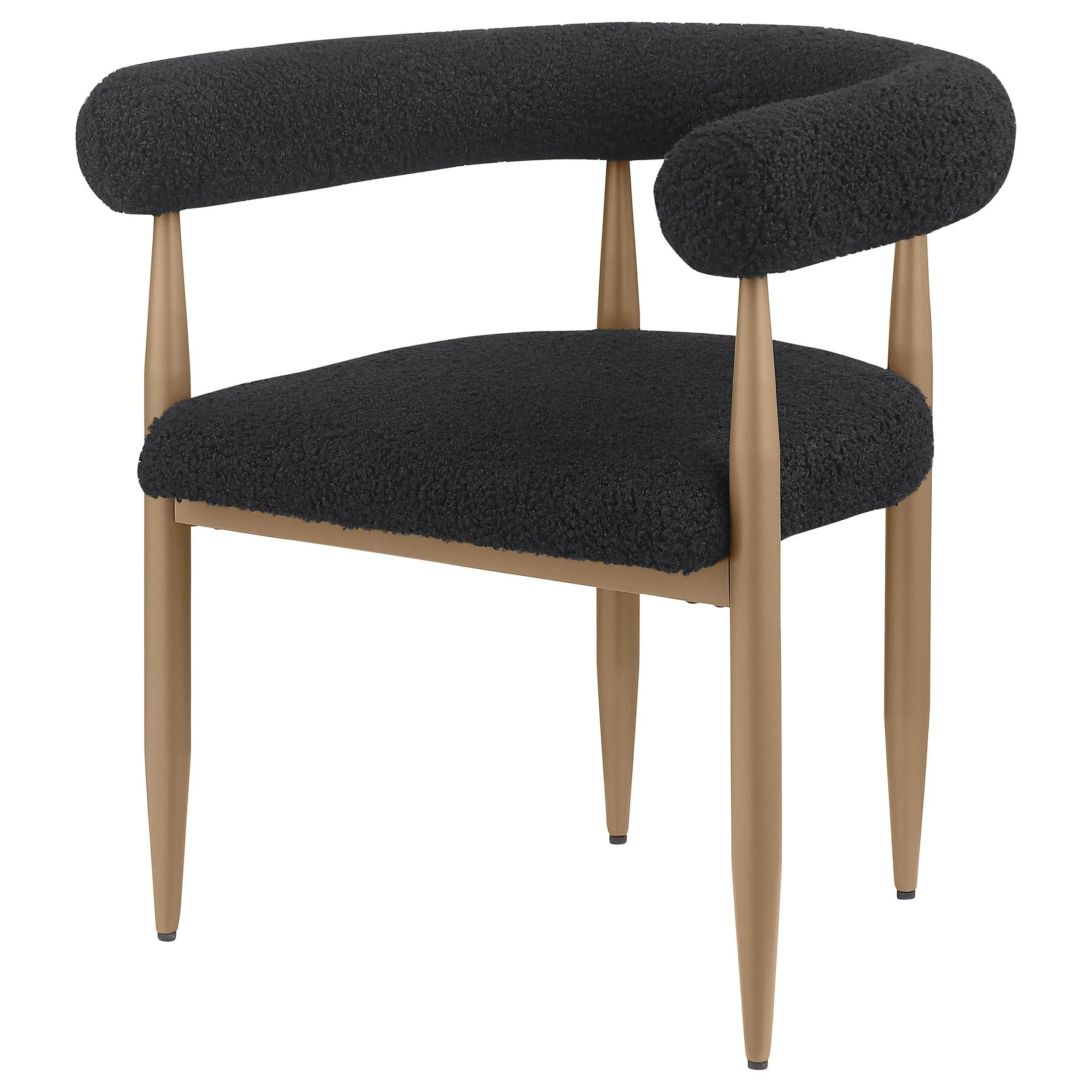 Coaster Furniture Dunmore 105762 Boucle Upholstered Dining Arm Chair - Black