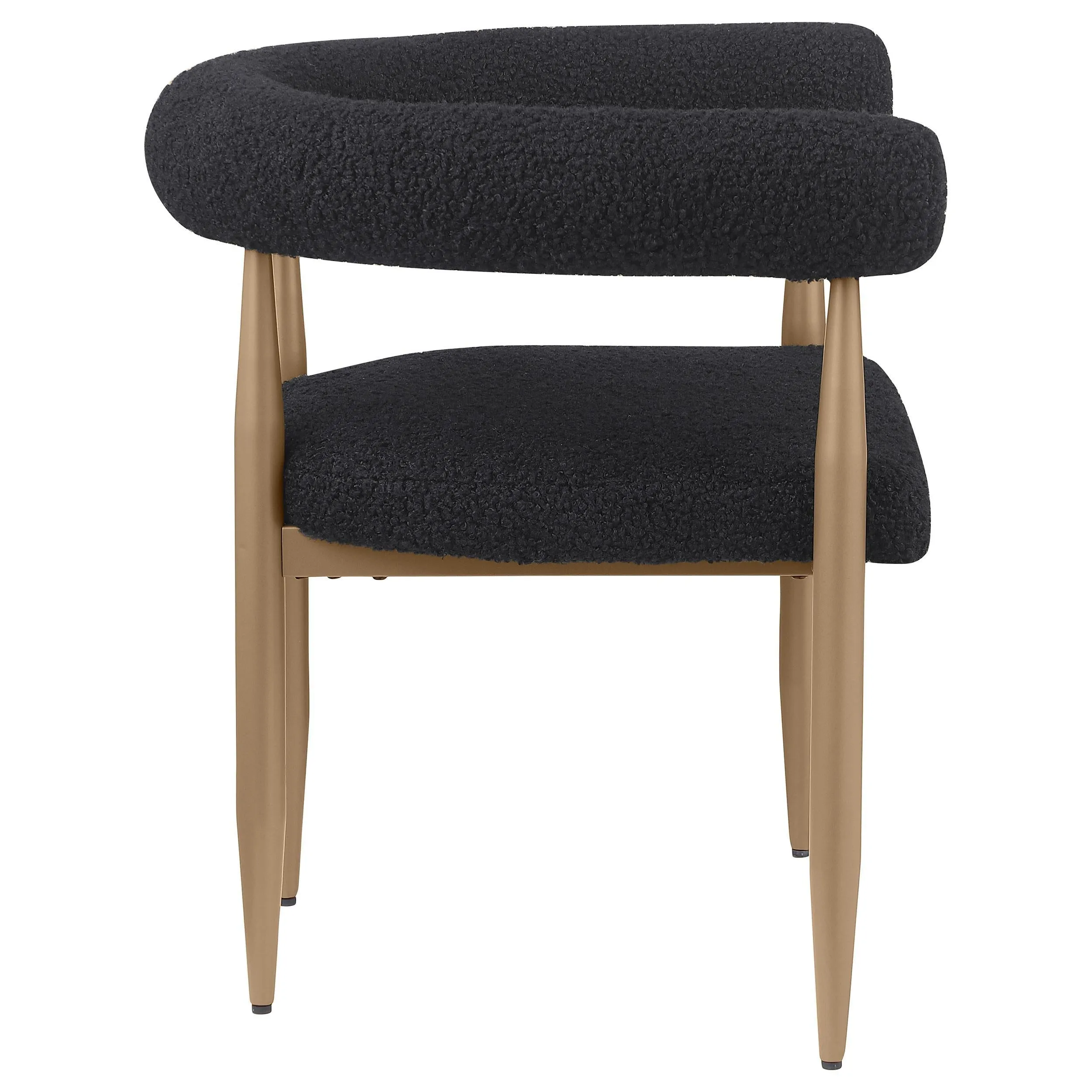 Coaster Furniture Dunmore 105762 Boucle Upholstered Dining Arm Chair - Black