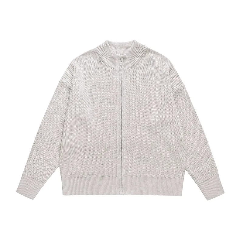 Cozy Chic Oversized Zipper Knit Cardigan