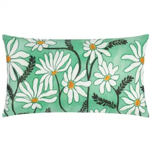 Daisy Fields Printed Outdoor Cushion Mint