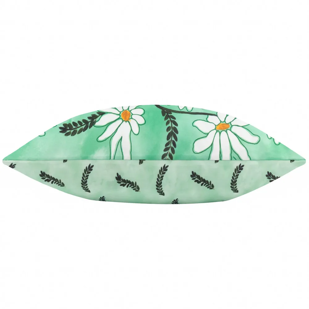 Daisy Fields Printed Outdoor Cushion Mint