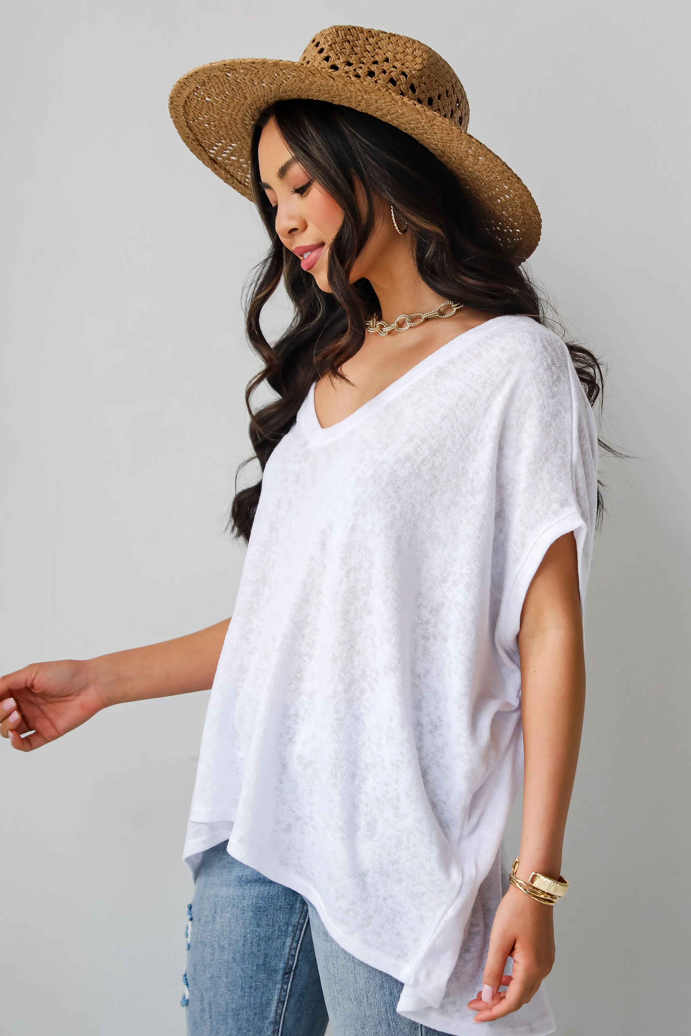 FINAL SALE - Relaxed Beauty Knit Tee - DU DEAL