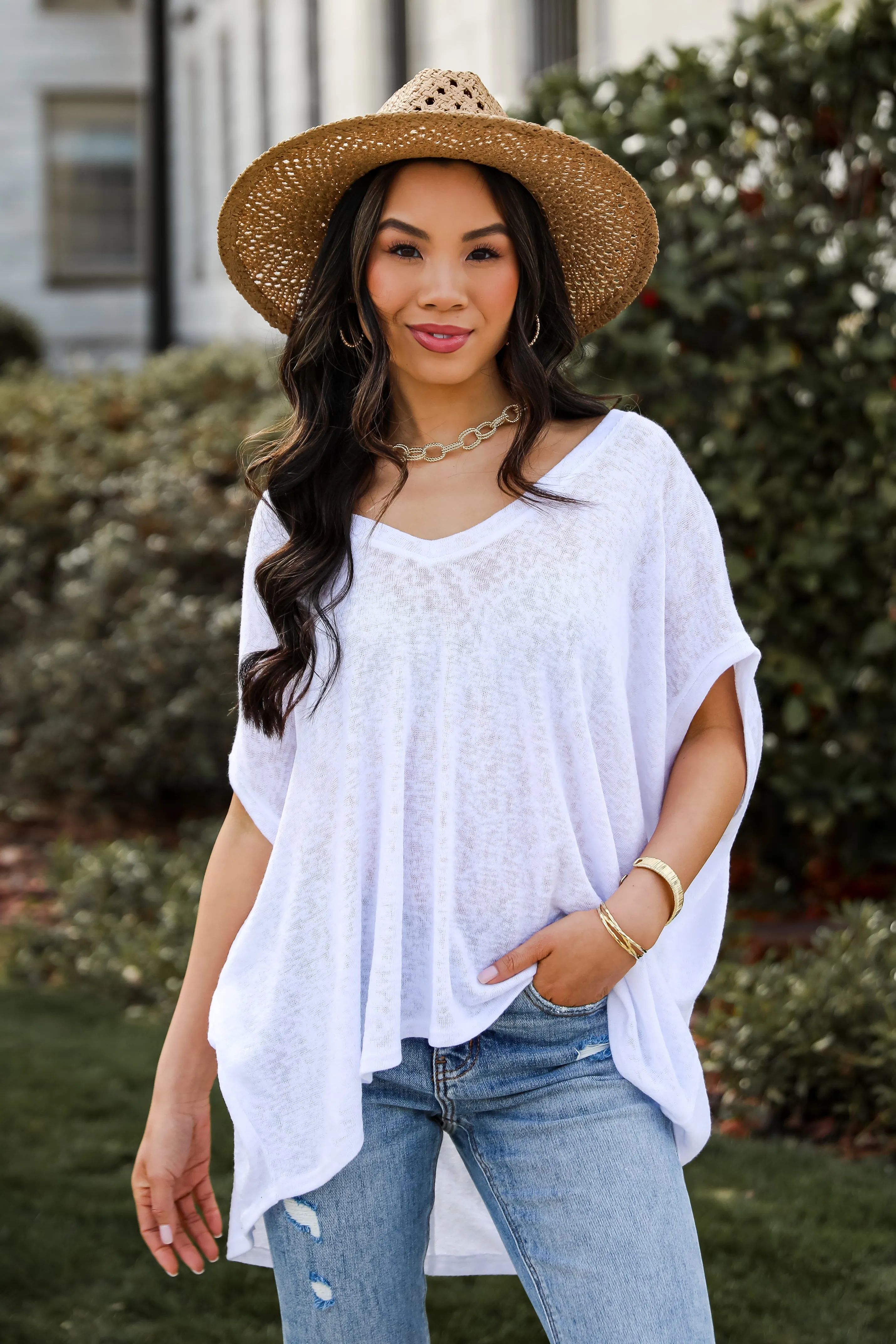 FINAL SALE - Relaxed Beauty Knit Tee - DU DEAL