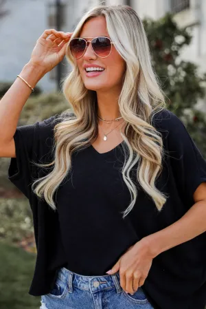 FINAL SALE - Relaxed Beauty Knit Tee - DU DEAL