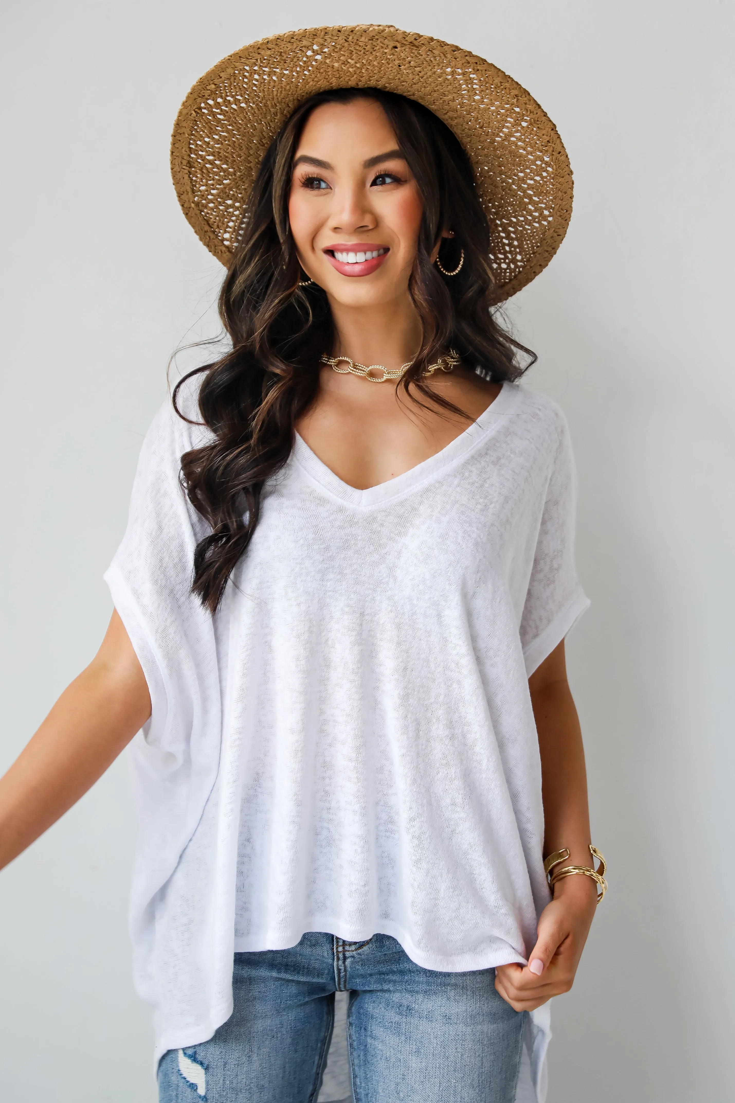 FINAL SALE - Relaxed Beauty Knit Tee - DU DEAL