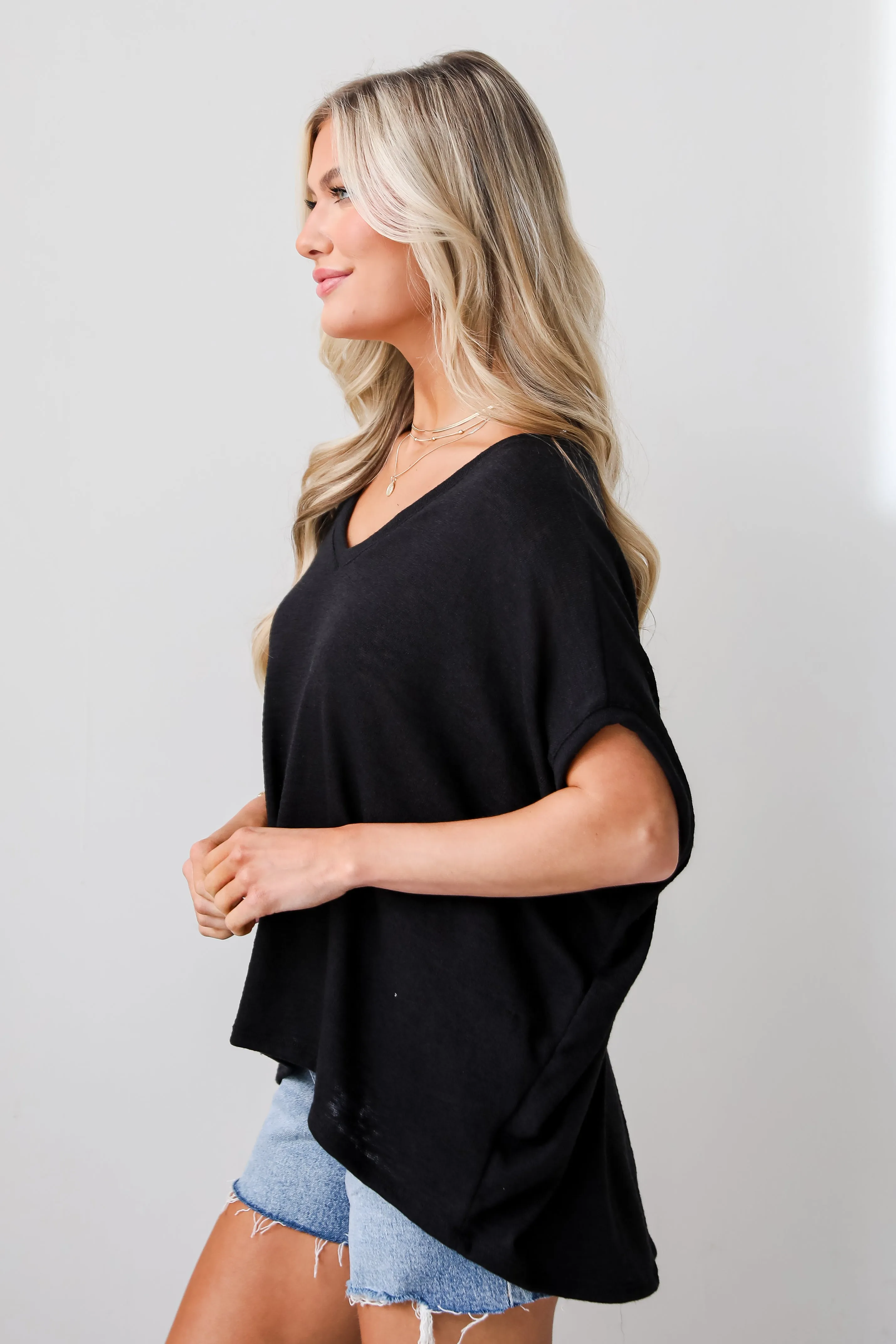 FINAL SALE - Relaxed Beauty Knit Tee - DU DEAL