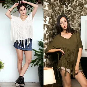 Fringed Jersey Tee