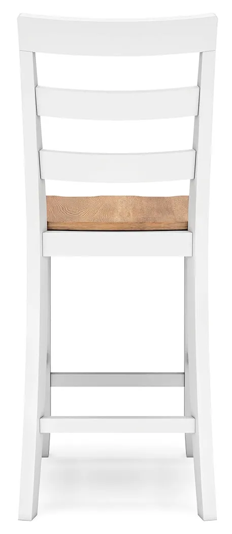 Gesthaven Counter Height Dining Table and 2 Barstools in Natural/White