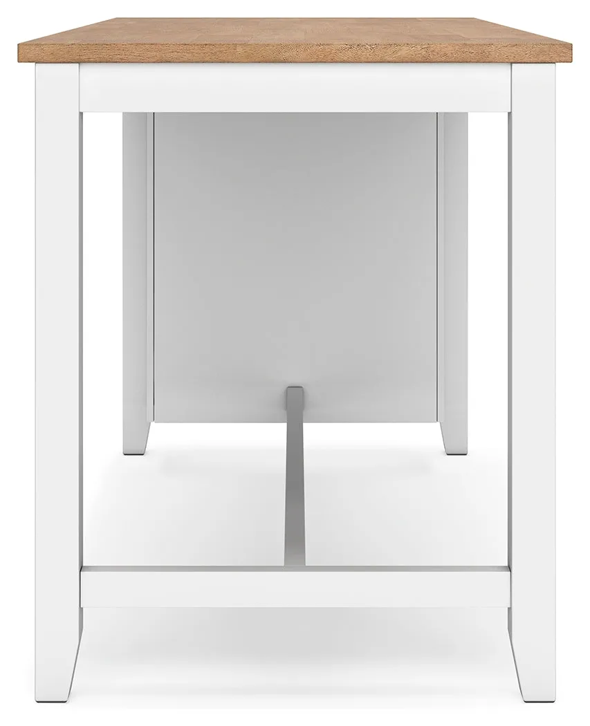 Gesthaven Counter Height Dining Table and 2 Barstools in Natural/White