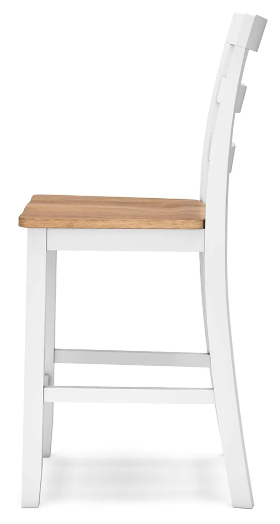 Gesthaven Counter Height Dining Table and 2 Barstools in Natural/White