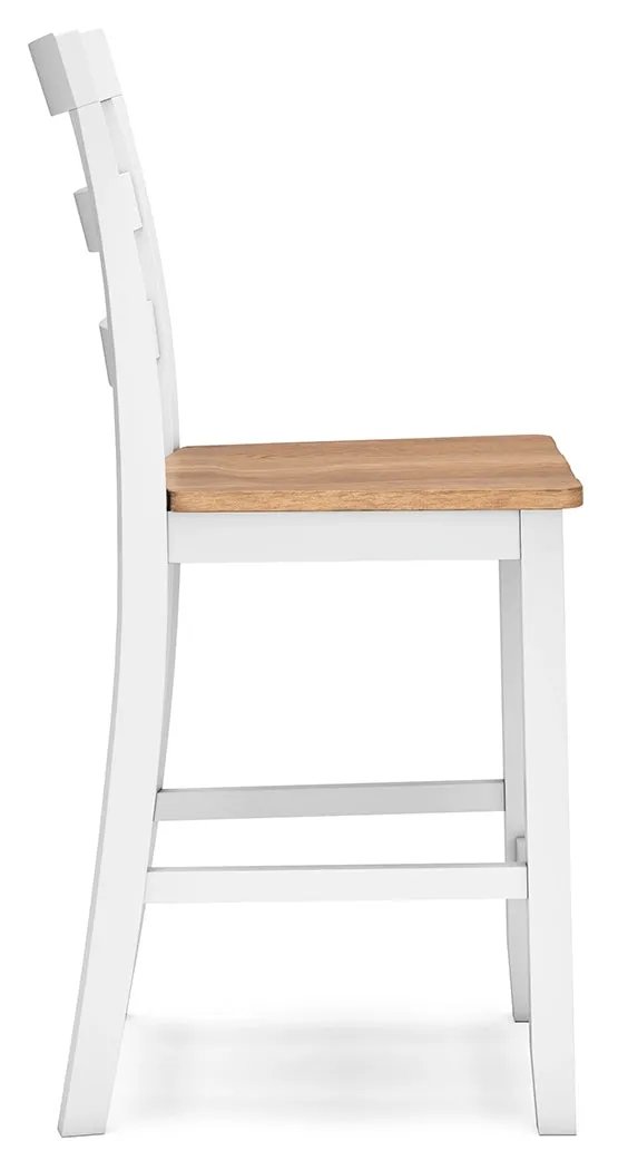 Gesthaven Counter Height Dining Table and 2 Barstools in Natural/White