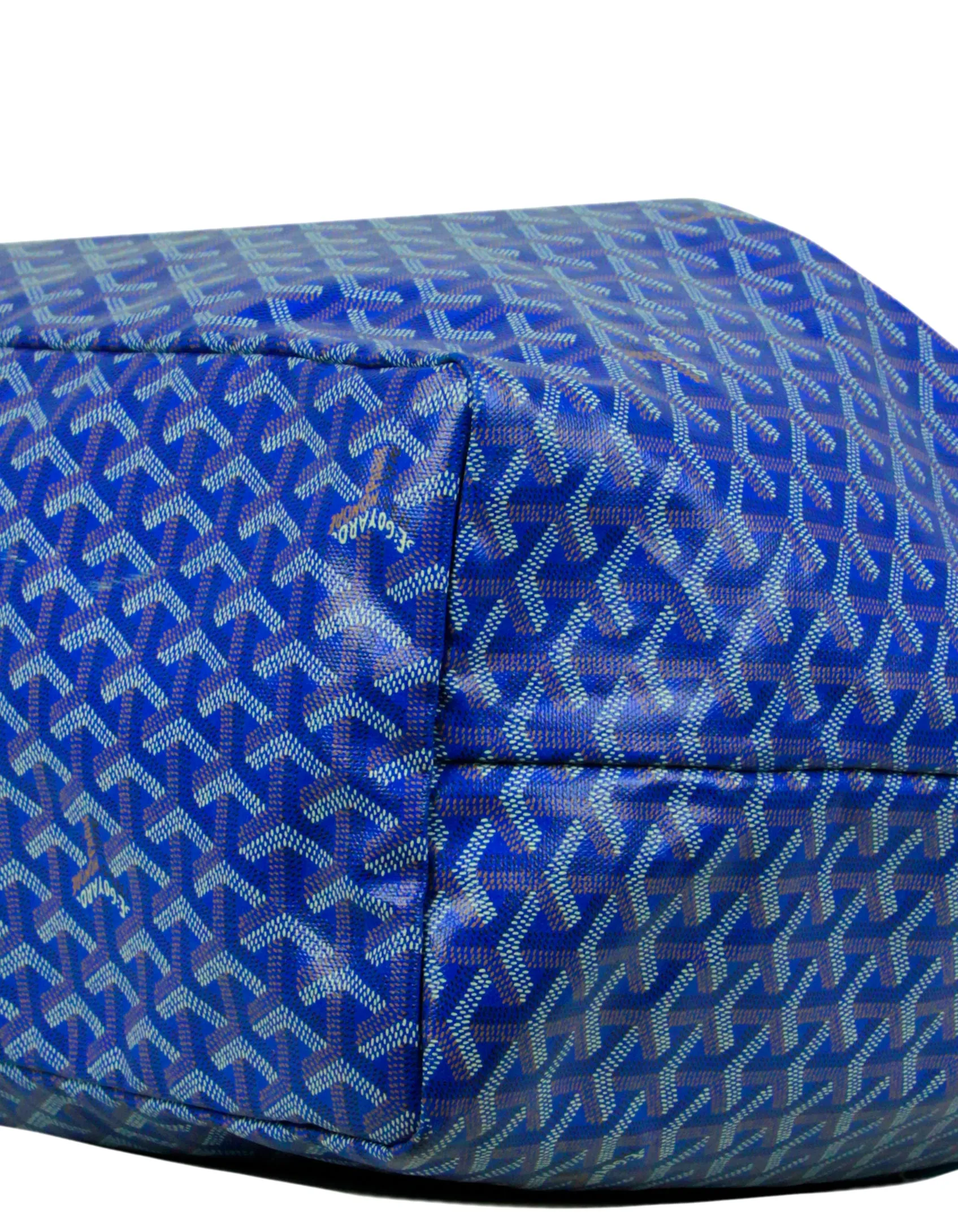 Goyard Blue Canvas Goyardine Saint Louis GM Tote Bag w/ Insert