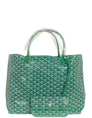 Goyard NEW Green Goyardine St. Louis GM Tote